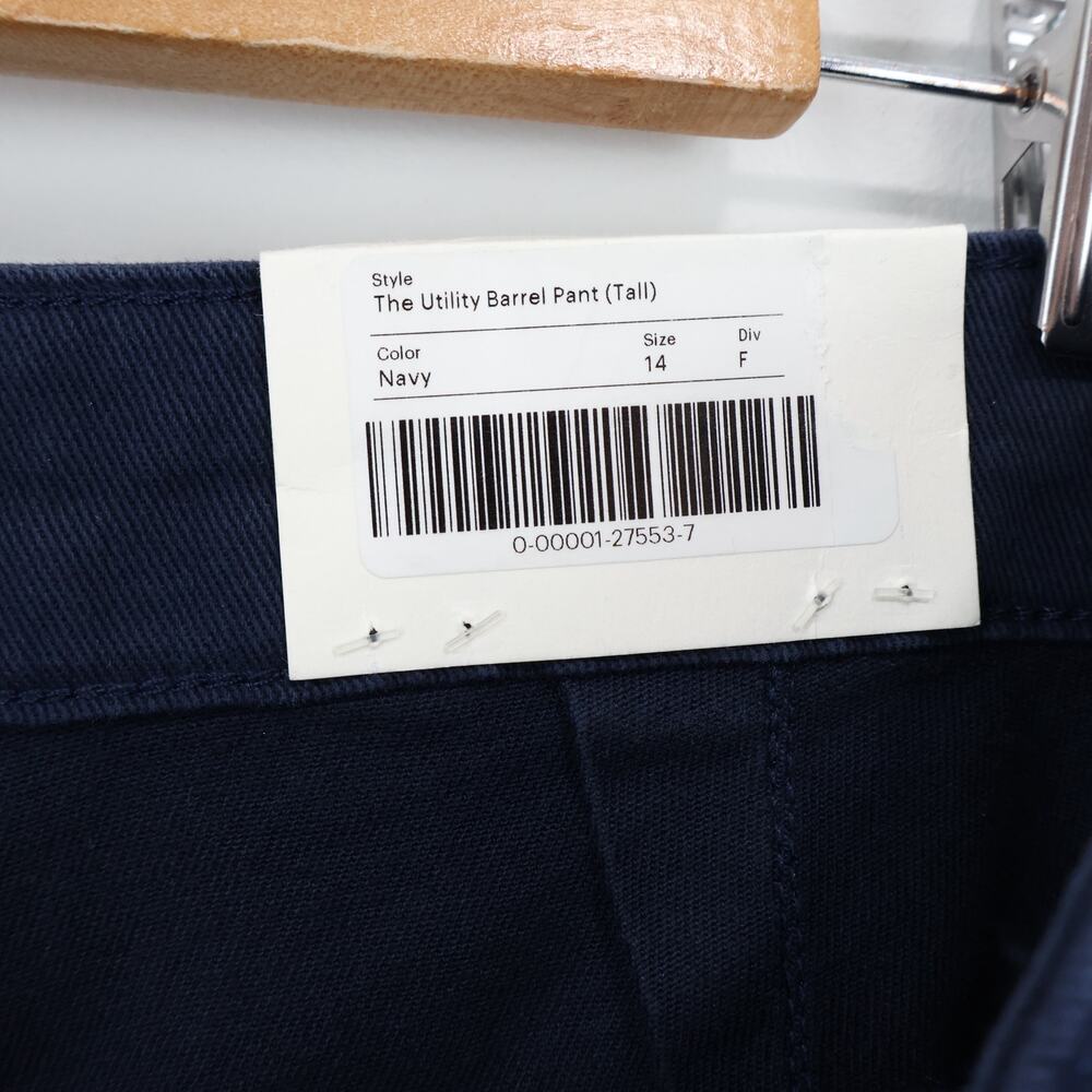 NWT Everlane The Utility Barrel Pant High Rise In Navy Blue Size 14 Tall - Picture 8 of 10